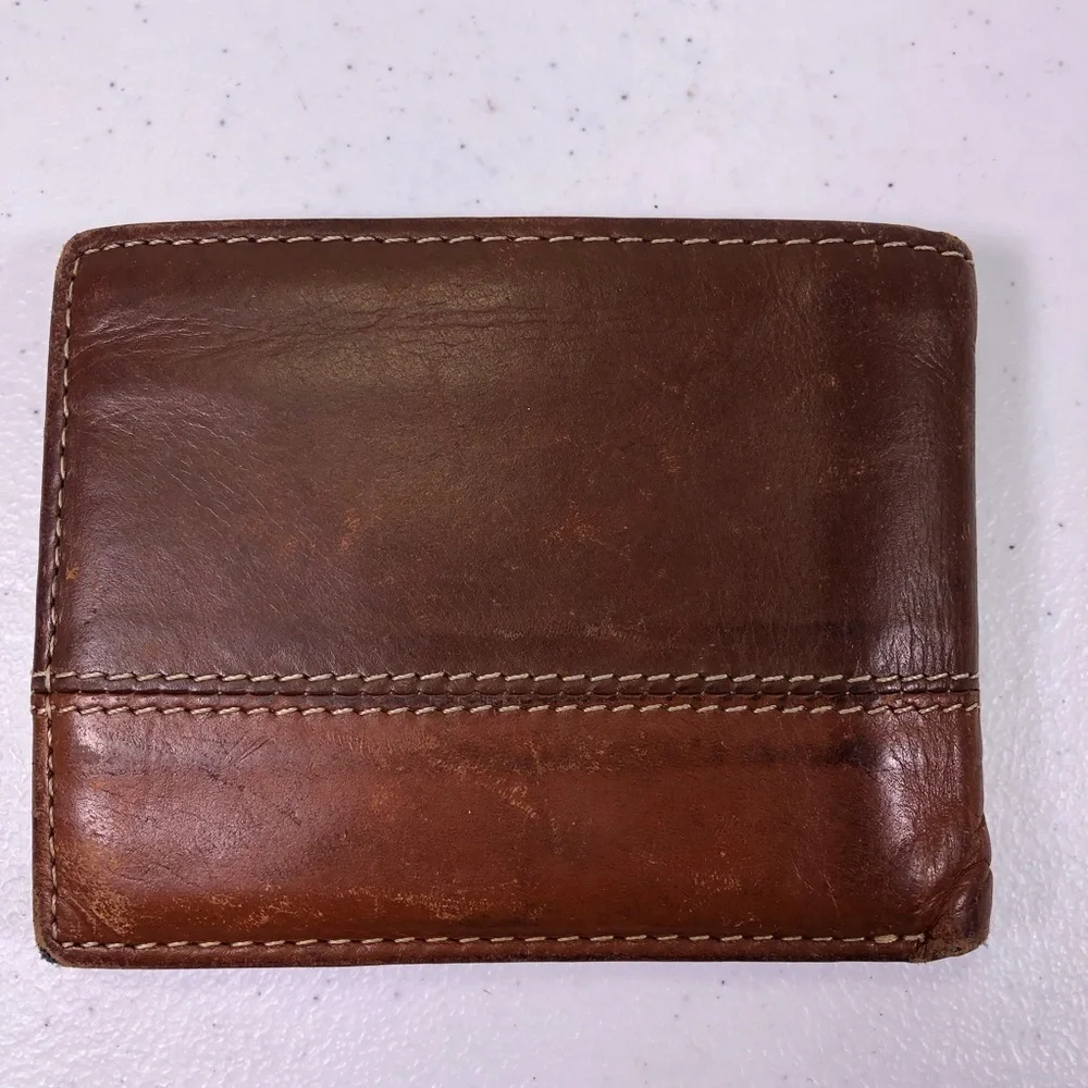 TIMBERLAND Brown Leather Bifold Wallet
